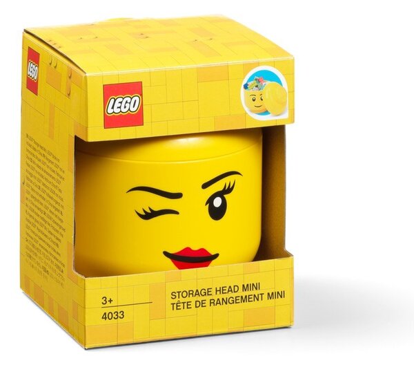 Жълта кутия за съхранение Wink, ø 10,6 cm - LEGO®