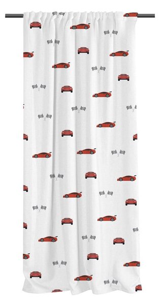 Детска завеса от памучен сатен 110x250 cm Fast Cars – Butter Kings