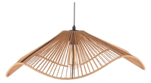 Висяща лампа в златист цвят с абажур от хартиена тъкан ø 62 cm Sombra - Leitmotiv