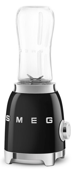 Блендер Smeg PBF01BLEU, 300W, 2x 600 мл, 20000-24000 об/мин, Противоплъзгаща основа, Без BPA, Неръждаема стомана, Черен