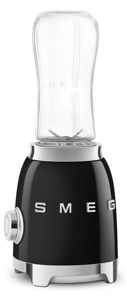 Блендер Smeg PBF01BLEU, 300W, 2x 600 мл, 20000-24000 об/мин, Противоплъзгаща основа, Без BPA, Неръждаема стомана, Черен