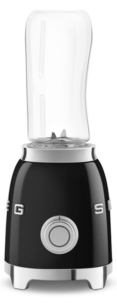 Блендер Smeg PBF01BLEU, 300W, 2x 600 мл, 20000-24000 об/мин, Противоплъзгаща основа, Без BPA, Неръждаема стомана, Черен