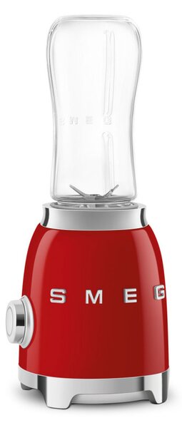 Блендер Smeg PBF01RDEU, 300W, 2x 600 мл, 20000-24000 об/мин, Противоплъзгаща основа, Без BPA, Неръждаема стомана, Червен