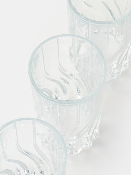 Sinsay - Комплект чаши с релефен мотив 4 pack - clear