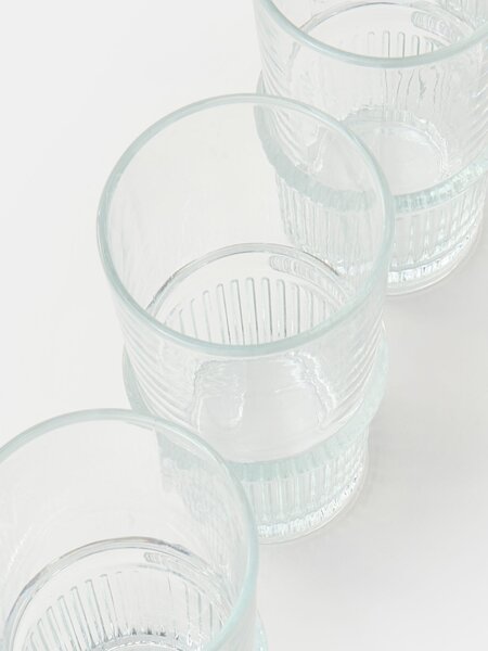 Sinsay - Комплект чаши с релеф 4 pack - clear
