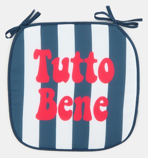 Sinsay - Възглавница за стол с надпис „Tutto Bene” - cин