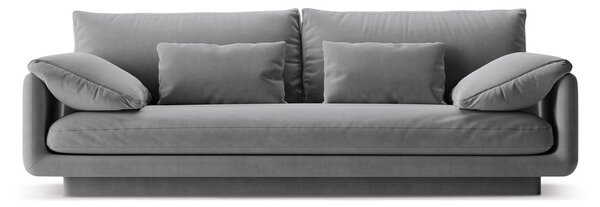 Светлосив кадифен диван 220 cm Torino – Micadoni
