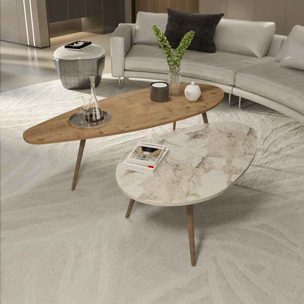 Комплект масички за кафе 2 броя Monty Marble 116x46x46 cm