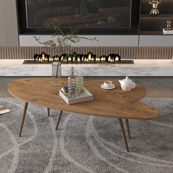 Комплект масички за кафе 2 части Monty Natural 116x46x46 cm