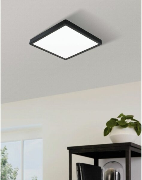 Eglo 78814 - LED плафон FUEVA LED/17W/230V 21x21 cm черен