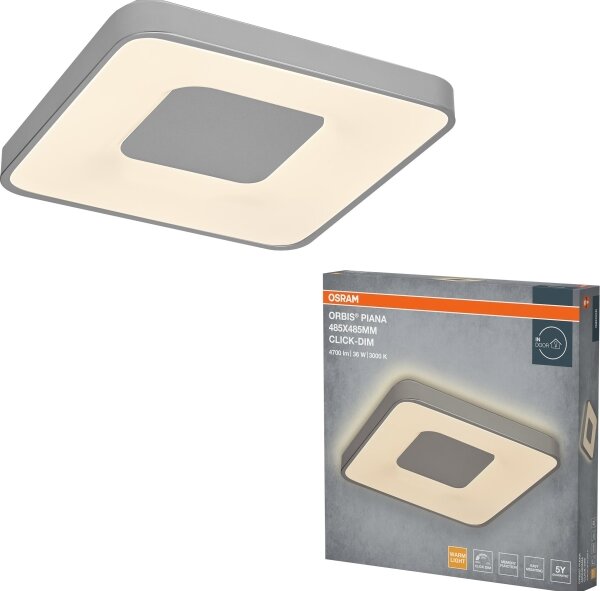 Osram - LED димируемо таванно осветително тяло ORBIS PIANA LED/36W/230V 48,5x48,5 cm сребристо