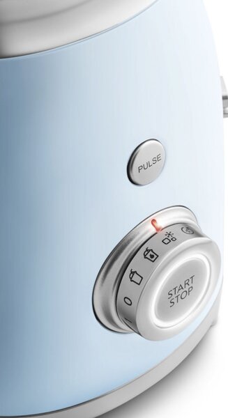 Блендер Smeg BLF03PBEU, 800W, 1.5 л, 18000 об/мин, 4 програми, 4 скорости + Пулс, Неръждаема стомана, Пастелно син