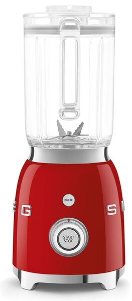 Блендер Smeg BLF03RDEU, 800W, 1.5 л, 18000 об/мин, 4 програми, 4 скорости + Пулс, Неръждаема стомана, Червен