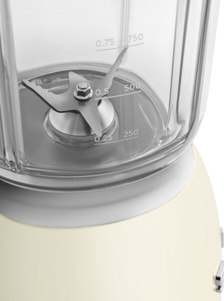 Блендер Smeg BLF03CREU, 800W, 1.5 л, 18000 об/мин, 4 програми, 4 скорости + Пулс, Неръждаема стомана, Крема