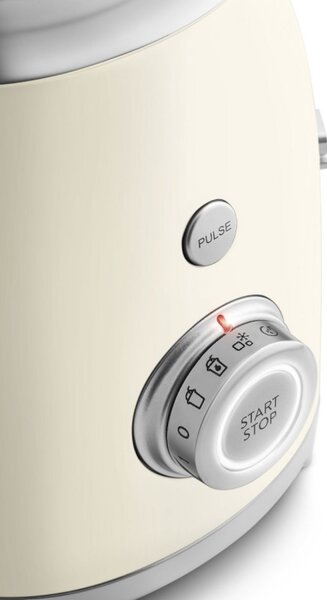 Блендер Smeg BLF03CREU, 800W, 1.5 л, 18000 об/мин, 4 програми, 4 скорости + Пулс, Неръждаема стомана, Крема