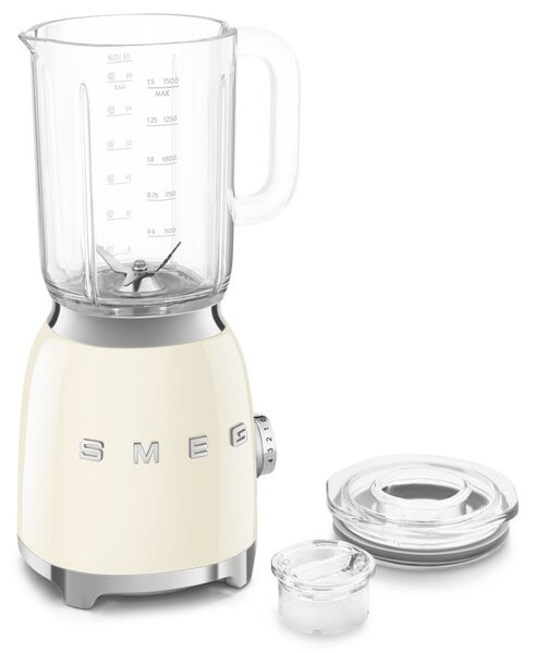 Блендер Smeg BLF03CREU, 800W, 1.5 л, 18000 об/мин, 4 програми, 4 скорости + Пулс, Неръждаема стомана, Крема