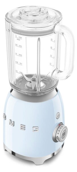Блендер Smeg BLF03PBEU, 800W, 1.5 л, 18000 об/мин, 4 програми, 4 скорости + Пулс, Неръждаема стомана, Пастелно син