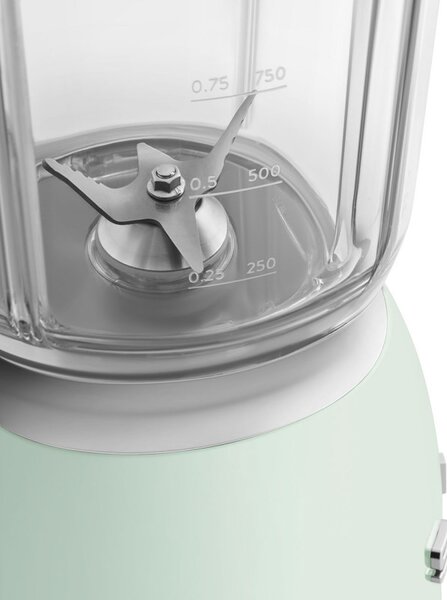 Блендер Smeg BLF03PGEU, 800W, 1.5 л, 18000 об/мин, 4 програми, 4 скорости + Пулс, Неръждаема стомана, Пастелно зелен