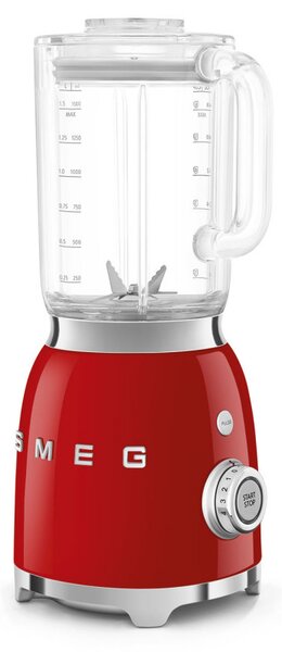 Блендер Smeg BLF03RDEU, 800W, 1.5 л, 18000 об/мин, 4 програми, 4 скорости + Пулс, Неръждаема стомана, Червен