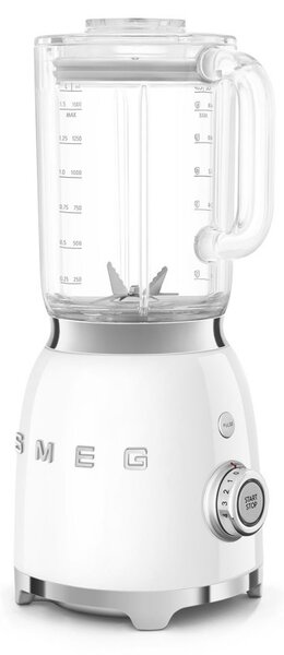 Блендер Smeg BLF03WHEU, 800W, 1.5 л, 18000 об/мин, 4 програми, 4 скорости + Пулс, Неръждаема стомана, Бял