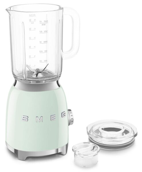 Блендер Smeg BLF03PGEU, 800W, 1.5 л, 18000 об/мин, 4 програми, 4 скорости + Пулс, Неръждаема стомана, Пастелно зелен