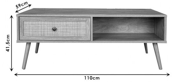 Масичка за кафе Oslo Sonoma 110x59x41.5 см