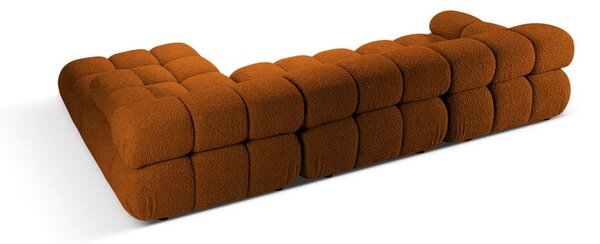 Оранжев модулен ъглов диван от букле (десен ъгъл) Bellis – Micadoni Home