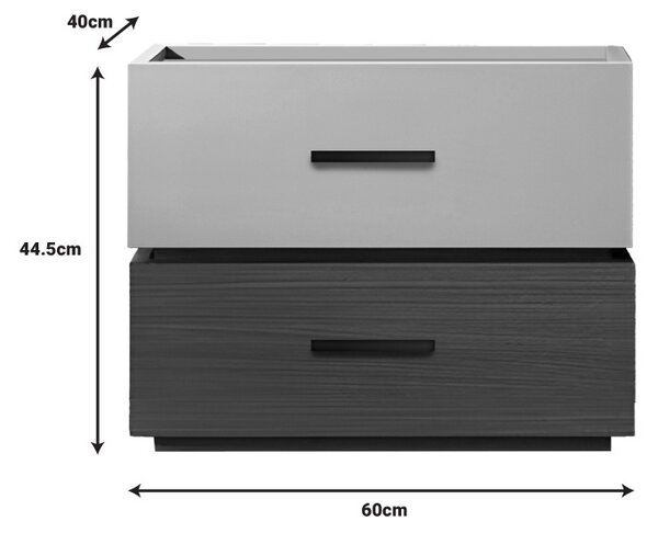 Нощно шкафче Sonlen MDF орех бежово 60x40x44,5 cm