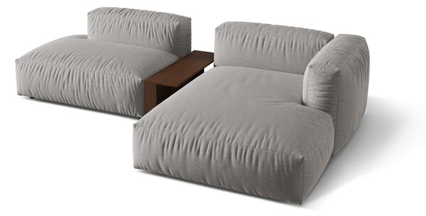 Светлосив модулен ъглов диван (десен ъгъл) Martina – Micadoni Home