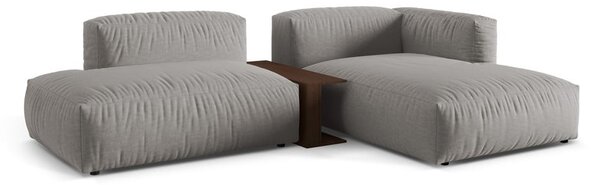 Светлосив модулен ъглов диван (десен ъгъл) Martina – Micadoni Home