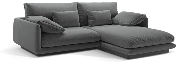 Тъмносив ъглов диван (десен ъгъл) Torino – Micadoni Home