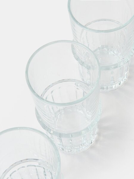 Sinsay - Комплект чаши с профилирана основа 4 pack - clear
