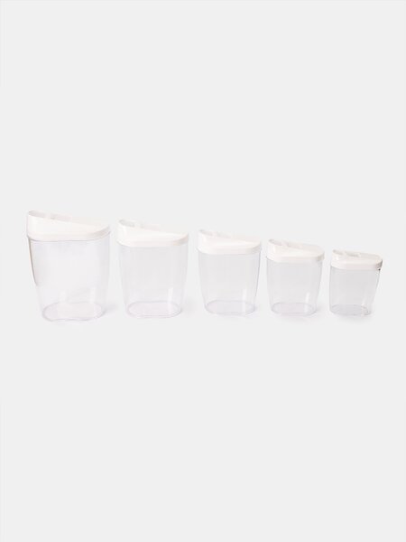 Sinsay - Контейнери за храна с капак 5 pack - бял