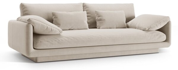 Бял кадифен диван 220 cm Torino – Micadoni