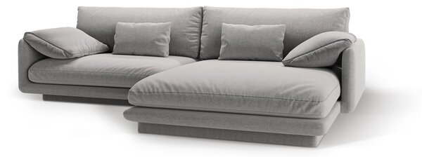 Светлосив ъглов диван (десен ъгъл) Torino – Micadoni Home