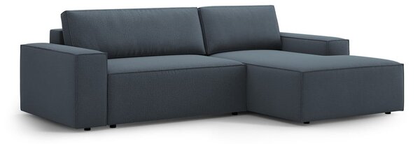 Син разтегателен ъглов диван (десен ъгъл) Jodie – Micadoni Home