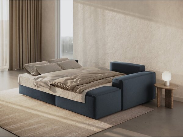 Син разтегателен ъглов диван (десен ъгъл) Jodie – Micadoni Home