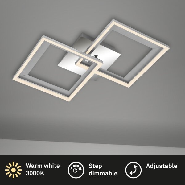 Brilo - LED Димируем полилей за повърхностен монтаж FRAME 2xLED/11W/230V