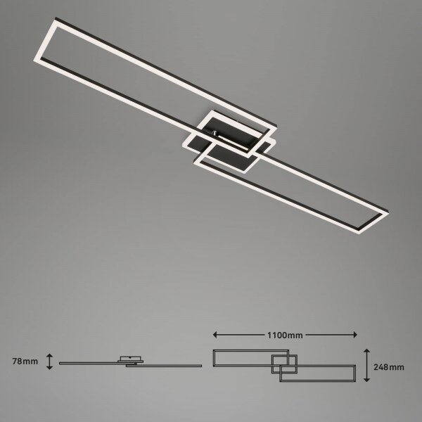 Briloner 3538-015 - LED Димируем полилей FRAME 2xLED/20W/230V Wi-Fi Tuya + д.у
