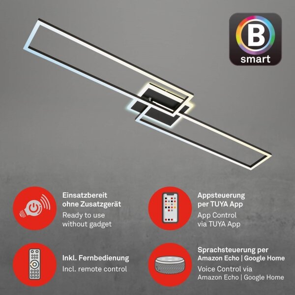 Briloner 3538-015 - LED Димируем полилей FRAME 2xLED/20W/230V Wi-Fi Tuya + д.у