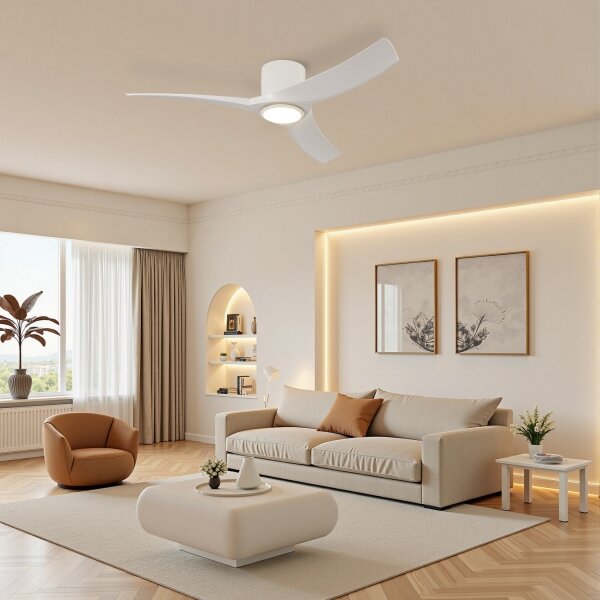 ZEVENTI - LED таванен вентилатор ORBITO LED/24W/230V Wi-Fi Tuya бял + с дистанционно управление