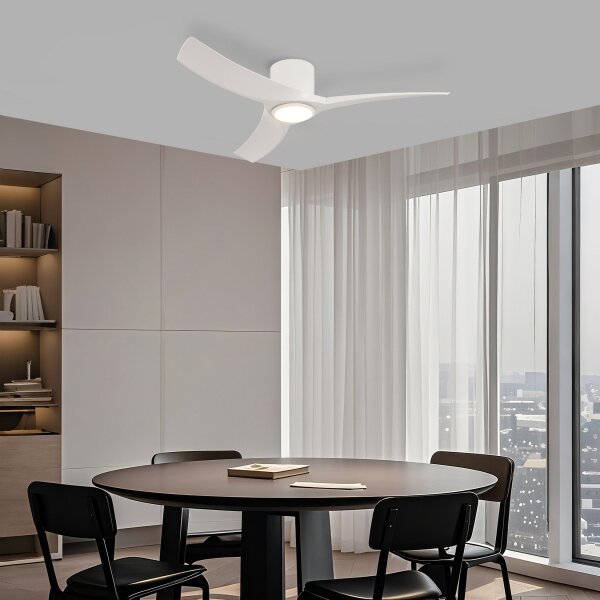 ZEVENTI - LED таванен вентилатор ORBITO LED/24W/230V Wi-Fi Tuya бял + с дистанционно управление