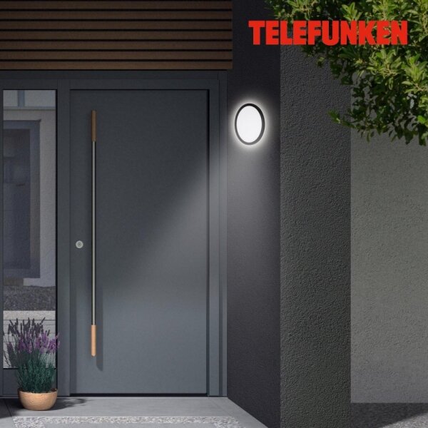Telefunken 313405TF - Външно стенно осветително тяло LED/15W/230V IP44 черно