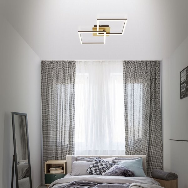 Briloner 3210-017 - LED Димируем плафон FRAME 2xLED/11W/230V златист