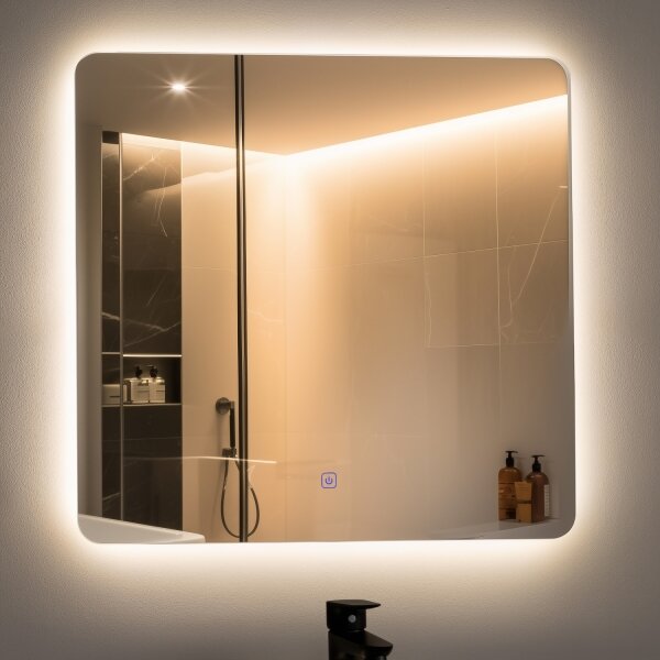 Brilagi - LED огледало за баня COMO LED/24W/230V 60x60 см IP44 CRI 90 димируемо + CCT