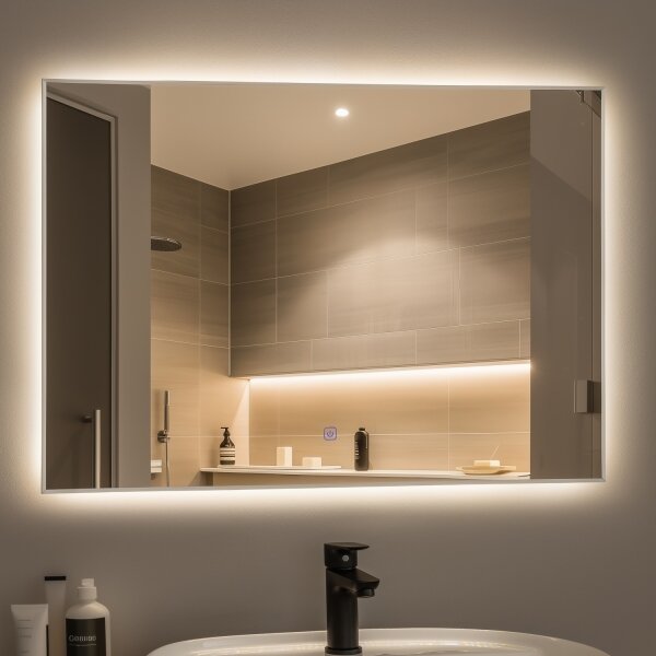Brilagi - LED огледало за баня DESIO LED/28W/230V 60x80 cm IP44 CRI 90 димируемо + CCT