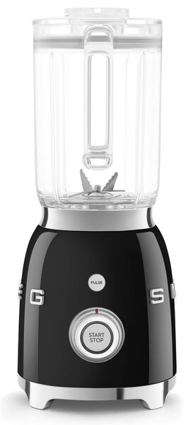 Блендер Smeg BLF03BLEU, 800W, 1.5 л, 18000 об/мин, 4 програми, 4 скорости + Пулс, Неръждаема стомана, Черен