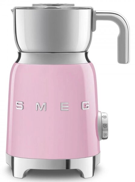 Уред за разпенване на мляко Smeg MFF11PKEU, 500 W, 600 мл, 8 програми, Подвижна кана, Автоматично изключване, Розов