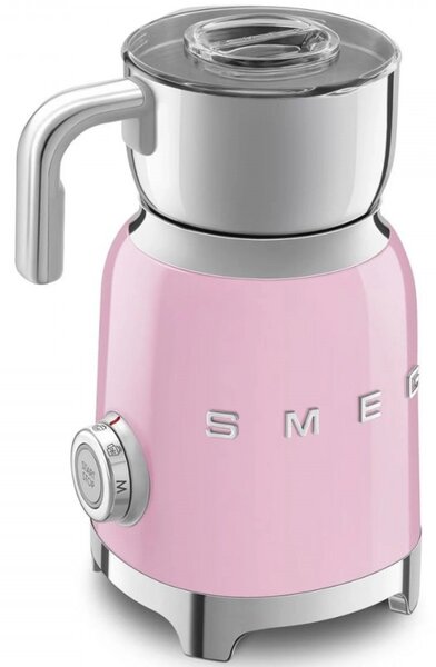 Уред за разпенване на мляко Smeg MFF11PKEU, 500 W, 600 мл, 8 програми, Подвижна кана, Автоматично изключване, Розов