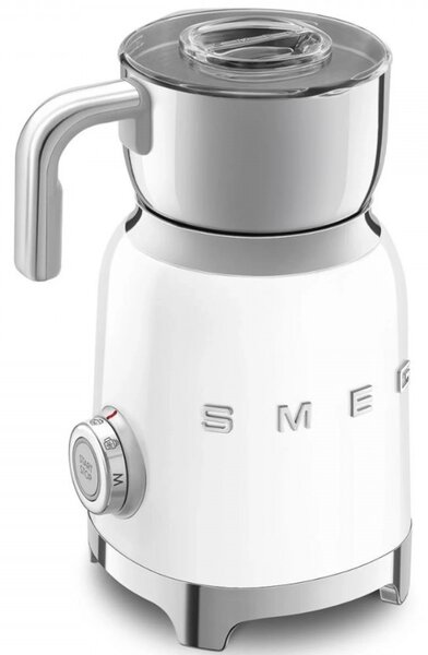 Уред за разпенване на мляко Smeg MFF11WHEU, 500 W, 600 мл, 8 програми, Подвижна кана, Автоматично изключване, Бял